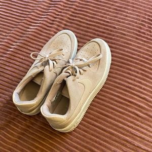 Light Pink Suede Nike Air Force 1’s—size 7.5